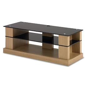 Blok - STRATA 4000 - Oak & Glass Home Cinema AV TV Stand Hifi Unit