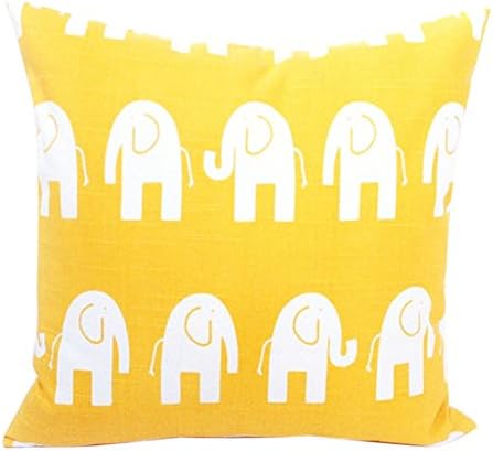Popeven Elephant Chartruese Decorative Pillow Nursery Decor.