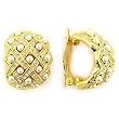 Brass Gold Plated Earrings with White Pearl