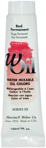 wOil 150ml Water Mixable Oil Color, Red Permanent