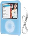 Apple iPod nano 3G (3rd Generation) 4GB/ 8GB Silicone Skin Case with FREE Silver Color Neckstrap Lanyard - 6 Color Options