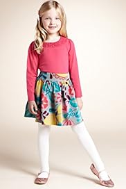 3 Piece Autograph Cotton Rich Top Skirt Tights Outfit