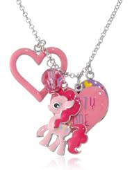 My Little Pony Girls Fine Silver Plated Pinkie Pie "Party Time" Necklace, 18"