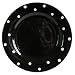 Waechtersbach Dinner Plates, Set of 4, White Polka Dots on Black