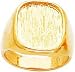 14K Gold Mens Signet Ring Sz 10