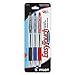 Pilot EasyTouch Refillable & Retractable Ballpoint Pens, Medium Point, Black/Blue/Red Inks, 3-Pack (32296)