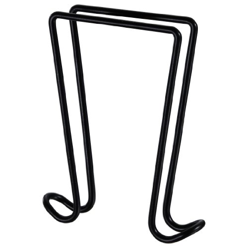 Officemate OIC Wire Cubicle Hooks, Two Sides, Fits Partitions Up to 2.5-Inch, Black (22008)