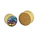 Longbeauty Wood Life of Tree Ear Expander Plugs Pair