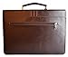 Kenox Mens Lychee Synthetic Leather Business Briefcase Laptop Messenger Shoulder Bag Satchel (Coffee)