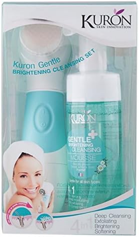 Super Set!! Kuron Gentle Brightening Cleansing Set, Facial Cleansing Brush &amp; Cleansing Mousse