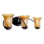 Carre Bronze Umber Piastra 3-Light Bath Fixture