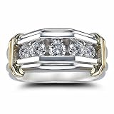 14k Two Tone Men's Ring (H/I1, 1ct. tw.)