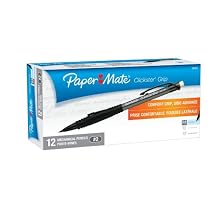 Paper Mate Clickster Grip 0.5mm Mechanical Pencils, 12 Smoke Gray Pencils