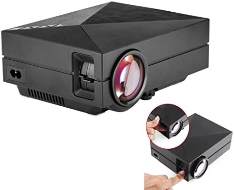 Peagee®Portable LED Home Theater Video Projector Mini Home Entertainment Beamer with HDMI/USB/SD/AV/VGA for DVD,MA3/MP4,TV box, Satellite TV, Laptop/PC..etc(Black)