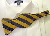 Marlon Garci 100% Silk Navy Blue & Gold Bow Tie Notre Dame / Georgia Tech Marlon Garci 100% Silk Navy Blue & Gold Bow Tie Notre Dame / Georgia Tech