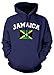 Cybertela Faded Distressed Jamaican Jamaica Flag Sweatshirt Hoodie Hoody