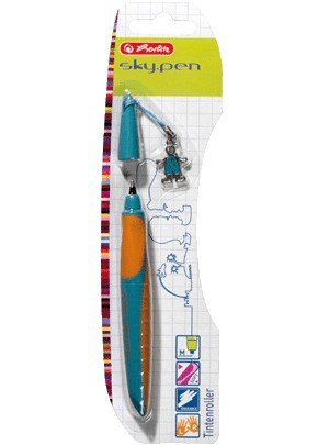 Herlitz Tintenroller sky.pen, hellblau/orange