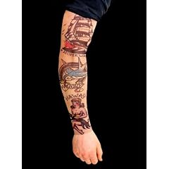 Karneval - Halloween - Party Seemann Tattoo Skin �rmel 1 St�ck