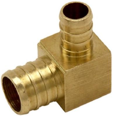 Watts PEX LFP-721 Reducing Elbow 3/4-Inch Barb x 1/2-Inch Barb Low-Lead, Brass
