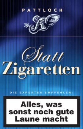 Buch - Cover Statt Zigaretten (blaue Schachtel): Alles, was sonst noch gute Laune macht - Georg Lehmacher - Pattloch Geschenkbuch