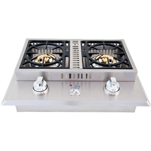 Lion Stainless Steel Drop In Propane Gas Double Side Burner Harry J