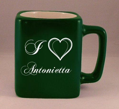 Laser Engraved Coffee Mug with I Love Antonietta
