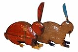 Large Bunny Rabbit : Recycled Metal Garden Art Animal Sculpture