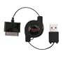 Retractable USB Hotsync + Charging Cable for Apple iPod / iPhone 3GS, Black