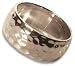 Silver AMR402596S Gents Hammered Effect Band Ring