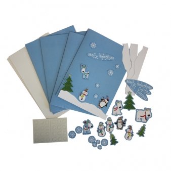 Amscan Joyful Snowman Christmas Card Making Craft Kit
