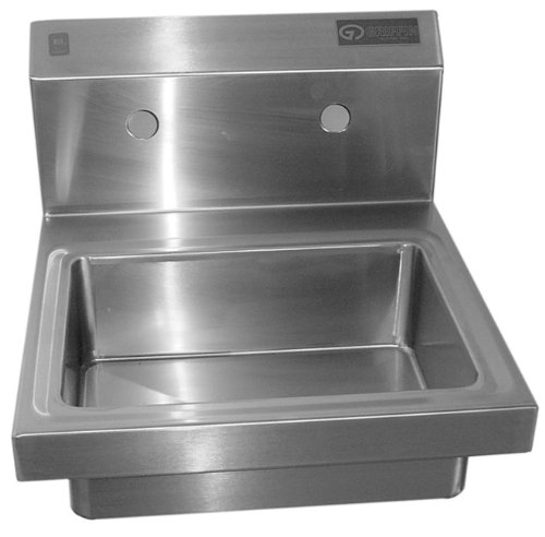Griffin H60-128 Hand Wash Wall-Mounted Sink, Stainless Steel