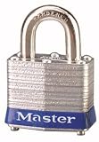 Master Lock 3BLU No. 3 Safety Lockout Padlock, Steel Body, Blue Bumper