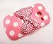 White Pink Cute 3D Bling Red Pink Bow Dot Pattern Case Cover For Samsung Galaxy Discover S730G S730M S740 R740C /Cricket, Centura S738C /Straight Talk /Net10 (Pink Bow)