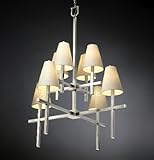 IMAGE OF Justice Design Group POR-8958-WFAL Waterfall Cone Limoges Traditional / Classic 8 Light Up Lighting