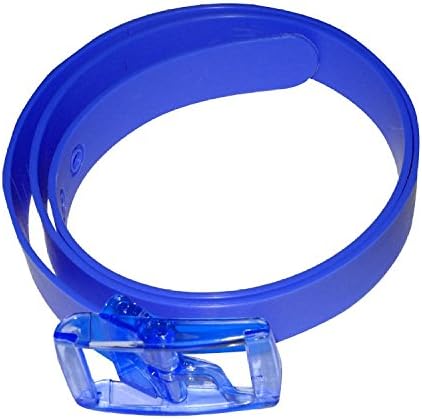 Unisex, Thick, Plastic Belt with Matching Detachable Buckle Blue, One Size