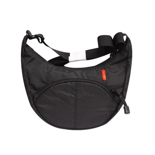 Nylon Multi-Compartments Adjustable Shoulder Sling (Black) For Magellan Triton 400 Portable GPS Automobile Navigator
