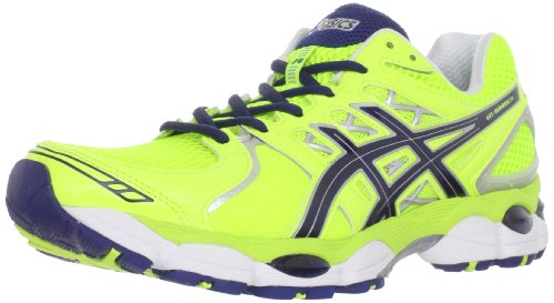 ASICS Men's Nimbus 14 Running Shoe,Neon Yellow/Navy/Lightning,11 M US