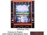 Wine Cellar Innovations Poplar with Classic Mahogany Stain Tabletop below Glass Rack 1x27x14-in.