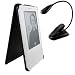 (Black) Travel Package for Amazon Kindle 2, Includes Kindle Leather Case and Travel Book Light for Kindle 2nd Generation