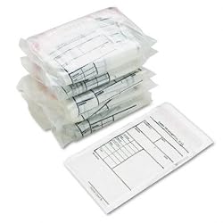 MMF Industries Cash Transmittal Bags, Self-Sealing with Permanent Adhesive, 6 x 9 Inches, Clear, 500 Bags Per Box (236006920)