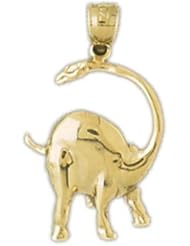 Dazzlers Solid 14 karats gold Dinosaur Charm Pendant Available in three colors from jewelsberry (weights: 2.0 grams only)