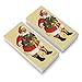Christmas Holiday Santa Holding Wreath Eraser Set of 2