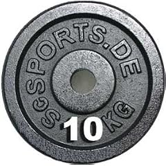 ScSPORTS HANTELSCHEIBE 2 X 10 KG = 20 KG VON ScSPORTS / GUSSEISSEN MIT 30 MM BOHRUNG