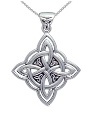 Sterling Silver Celtic Spiritual Trinity Symbol Necklace