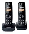 Panasonic KX-TG1612FRH T�l�phone Duo sans fil DECT sans r�pondeur Noir