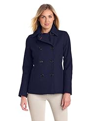 Tommy Hilfiger Women’s Classic Double-Breasted Wool Peacoat