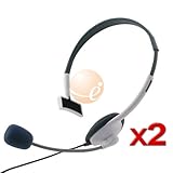 2x LIVE HEADSET + MIC For XBOX 360 / Xbox 360 Slim WIRELESS CONTROLLER