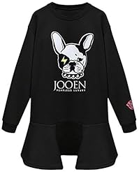 Floral Print Fall Winter Pleated Cotton Sweater  Shirt Party Dress 