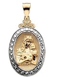 14K Two Tone Gold Mother & Child Pendant