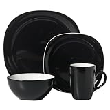 Duo Quadro 16-pc. Dinnerware Set - Black